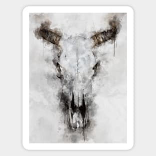 Dramabite Skull watercolor animal artistic texas desert nature witch Sticker